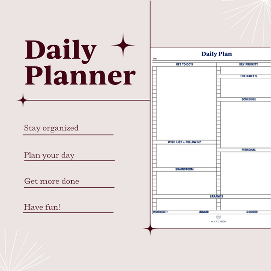 A Daily Plan worksheet to help you plan your day