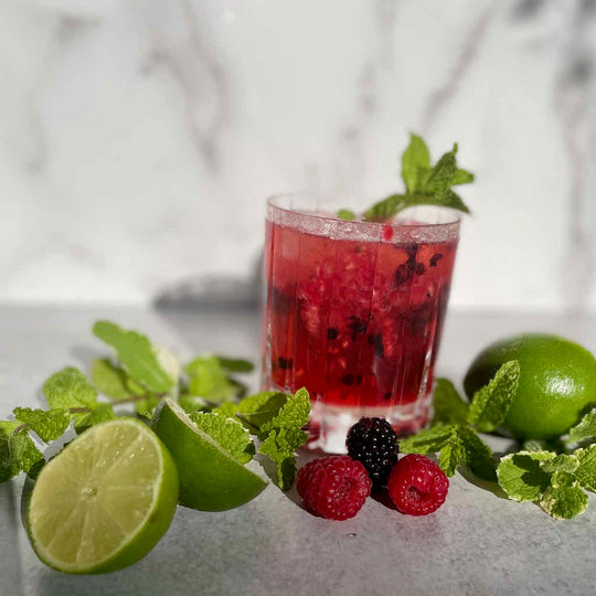 Mint and Berry Gin Fizz